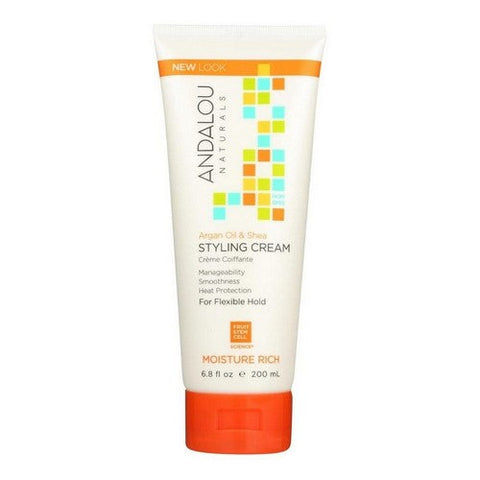 Andalou Naturals, Styling Cream Argan Oil And Shea Moisture Rich, Argan Oil and Shea, 6.8 oz Andalou Naturals