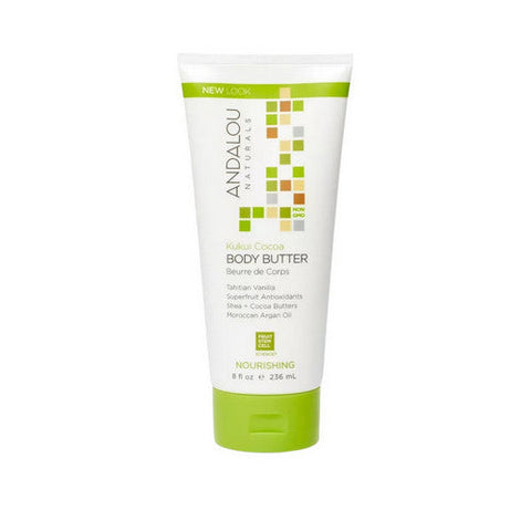 Andalou Naturals, Nourishing Body Butter Kukui Cocoa, 8 Oz Andalou Naturals