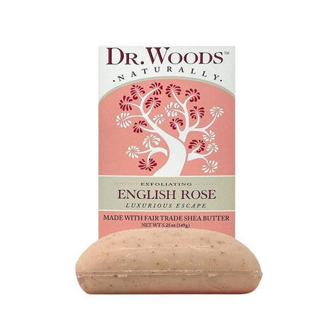 Dr.Woods Products, Naturally Exfoliating Bar Soap English Rose, 5.25 Oz Dr.Woods Products