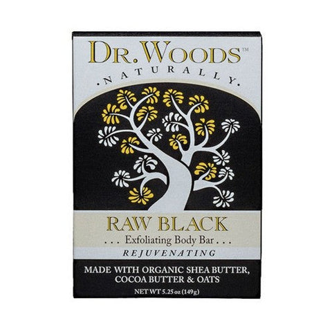 Dr.Woods Products, Naturally Bar Soap Exfoliating Raw Black, 5.25 Oz Dr.Woods Products