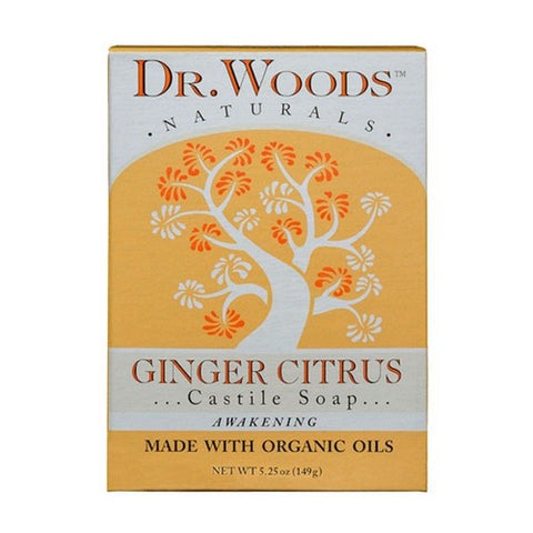 Dr.Woods Products, Naturally Bar Soap Moisturizing Ginger Citrus, 5.25 Oz Dr.Woods Products