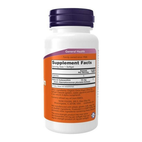 Now Foods, Astaxanthin, 10 mg, 60 sgels Now Foods