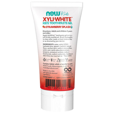 Now Foods, XyliWhite Kids Toothpaste Gel, Strawberry Splash 3 oz Now Foods