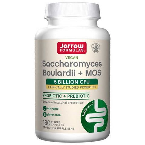 Jarrow Formulas, Saccharomyces Boulardii Plus MOS, 5 Billion CFU, 180 Veg Caps Jarrow Formulas