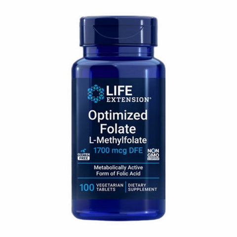 Life Extension, Optimized Folate, 1700 mcg DFE, 100 Tabs Life Extension