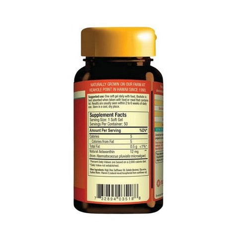 Nutrex Hawaii, BioAstin Hawaiian Astaxanthin, 12 MG, 50 CAPS Nutrex Hawaii