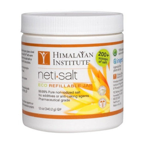 Himalayan Institute, Neti Salt Eco Refillable Jar, 12 Oz Himalayan Institute