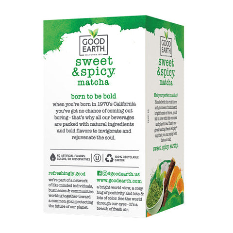 Good Earth Teas, Green Tea Matcha Sweet And Spicy, 18 Bags Good Earth Teas