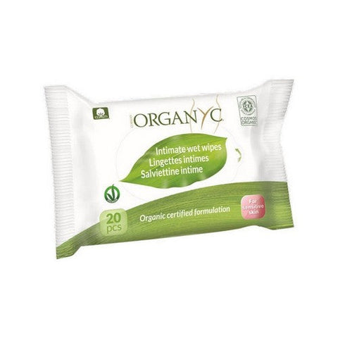 Organyc, Organyc Intimate Hygiene Wet Wipes, 20 Count Organyc