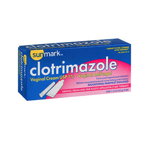 Sunmark, Clotrimazole Vaginal Usp 1% Antifungal Cream, 1.5 Oz Sunmark