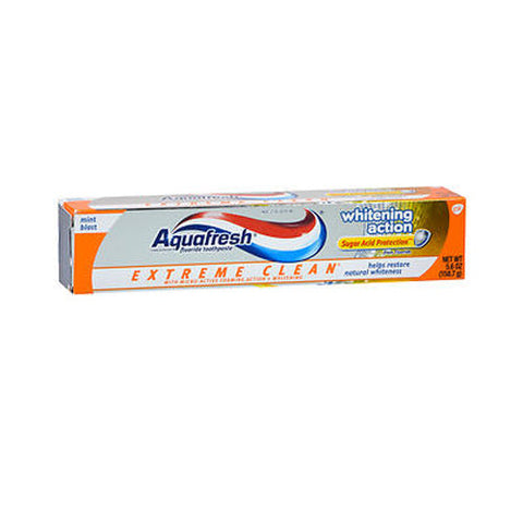 Aquafresh, Whitening Action Extreme Clean Fluoride Toothpaste Mint Blast, 5.6 oz Aquafresh