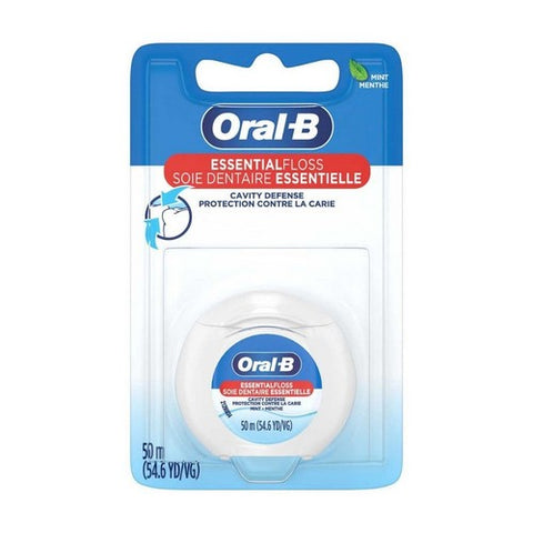 Oral-B, Essential Floss Cavity Defense Dental Floss Mint, 54 Yards Oral-B