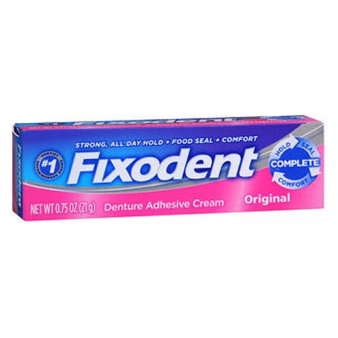 Fixodent, Complete Denture Adhesive Cream Original, 0.75 Oz Fixodent