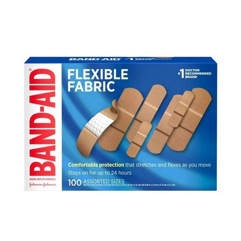 Band-Aid, Flexible Fabric Adhesive Bandages, 100 each Band-Aid