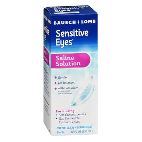 Bausch + Lomb, Gentle Sensitive Eyes Saline Solution, 12 Oz Bausch + Lomb