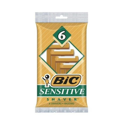 Bic, Single Blade Shavers Sensitive Skin, 6 each Bic