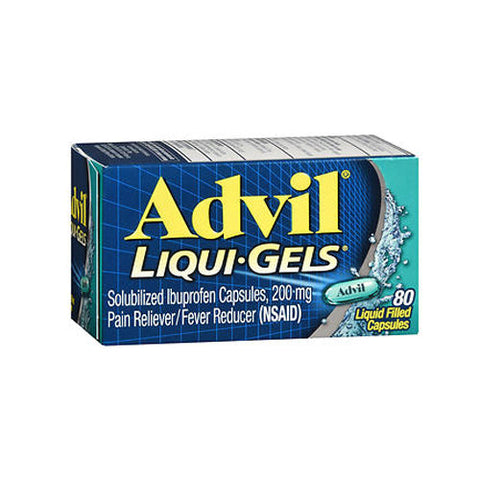 Advil, Solubilized Ibuprofen Pain Reliever Fever Reducer, 200 Mg, 80 Liqui Gels Advil