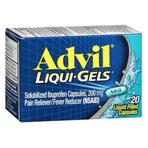 Advil, Solubilized Ibuprofen Pain Reliever Fever Reducer, 200 Mg, 20 Liquid Filled Capsules Advil