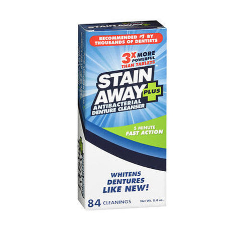 Stain Away, Plus Antibacterial Denture Cleanser Powder, 8.1 Oz Stain Away