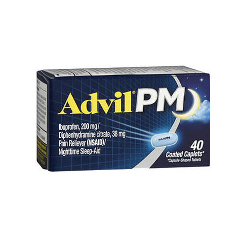 Advil, Pm Pain Reliever Nighttime Sleep-Aid Coated, 40 Caplets Advil