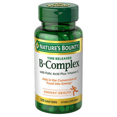 Nature's Bounty, Natures Bounty B Complex Plus C Time Release High Potency Vitamin, 125 tabs Nature's Bounty
