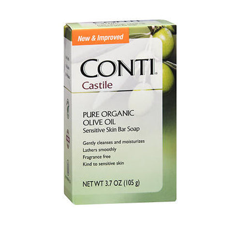 Conti Castile, Pure Organic Olive Oil Sensitive Skin Bar Soap, 3.7 Oz Conti Castile