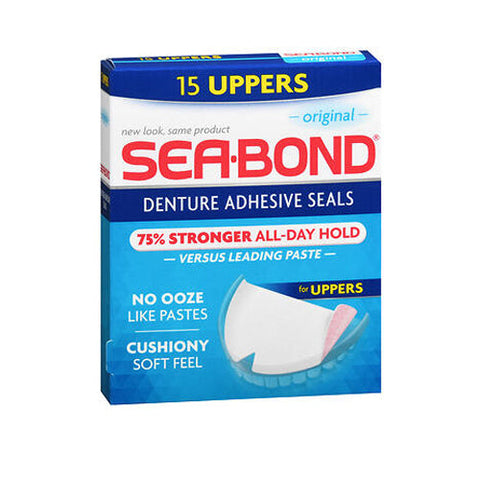 Sea-Bond, Denture Adhesive Seals Uppers Original, Box Of 15 Sea-Bond