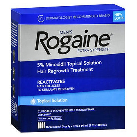 Rogaine, Mens Extra Strength Hair Regrowth Treatment, Unscented 3 X 2 oz Rogaine