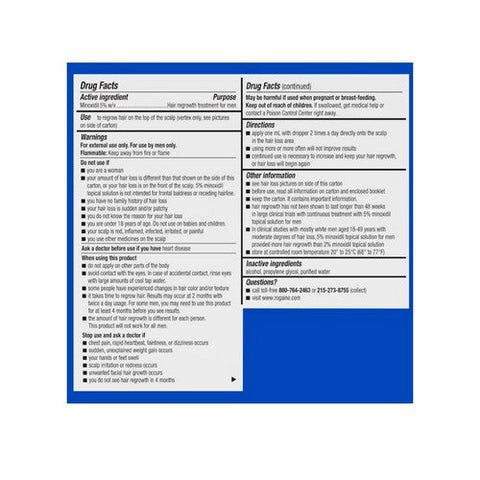 Rogaine, Mens 5% Minoxidil Solution, 6 Oz Rogaine