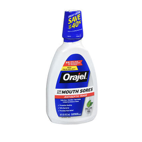 Orajel, Mouth Sores Medicated Rinse Soothing Mint, 16 Oz Orajel