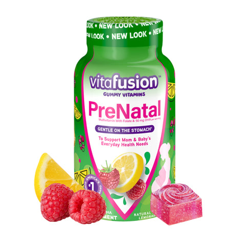 Vitafusion, Prenatal Gummy Natural Raspberry Lemonade, 90 Count Vitafusion