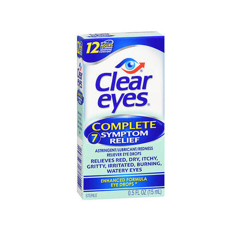 Clear Eyes, Complete 7 Symptom Relief Eye Drops, 0.5 oz Clear Eyes