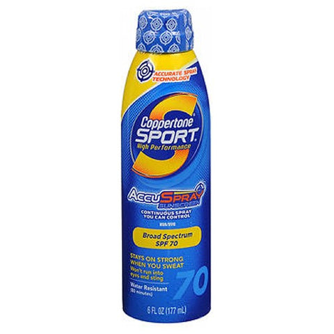 Coppertone, Sport Spf 70 Plus Continuous Spray Sunscreen, 6 oz Coppertone
