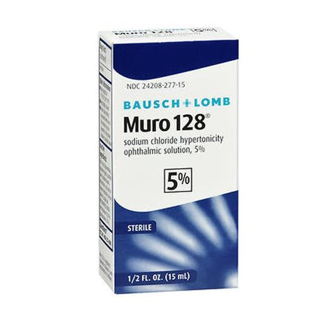 Bausch + Lomb, Bausch And Lomb Muro 128 5% Ophthalmic Eye Solution, 0.5 oz Bausch + Lomb