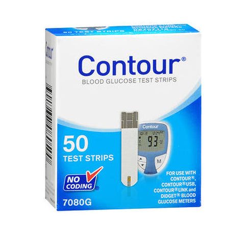 Bayer, Contour Blood Glucose Test Strips, Box Of 50 Contour