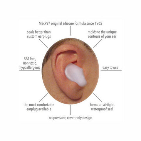 Mack's, Pillow Soft Silicone Putty Earplugs, 6 Pair Mack's