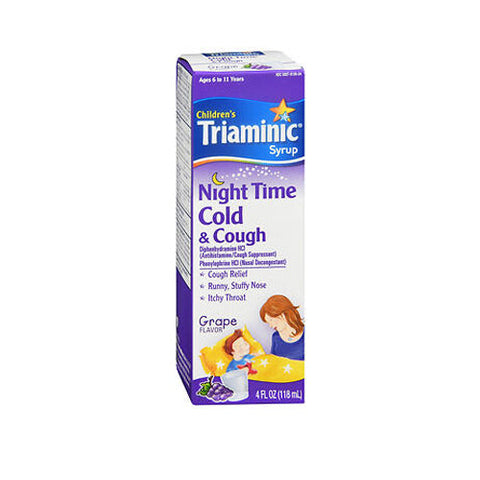 Triaminic, Childrens Night Time Cold Cough Syrup Grape, 4 Oz Triaminic