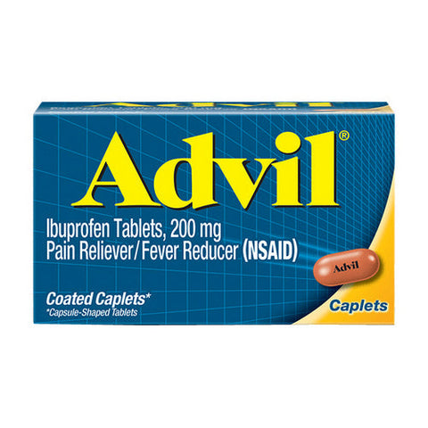 Advil, Ibuprofen Pain Reliever Fever Reducer, 200 mg, 100 Caplets Advil