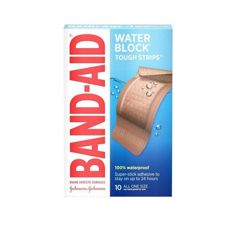 Band-Aid, Water Block Tough Strips Adhesive Bandages, 10 Count Band-Aid