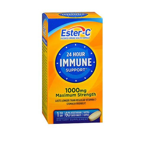 Ester-C, Maximum Strength 24 Hour Immune Support Vegetarian Coated, 1000 Mg, 60 Tabs Ester-C
