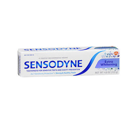 Sensodyne, Extra Whitening Toothpaste For Sensitive Teeth And Cavity Prevention, 4 Oz Sensodyne