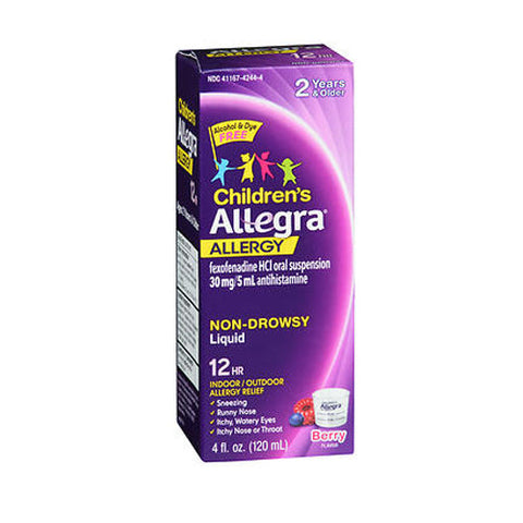Allegra, Children'S 12 Hour Allergy Relief Liquid Berry Flavor, 4 Oz Allegra