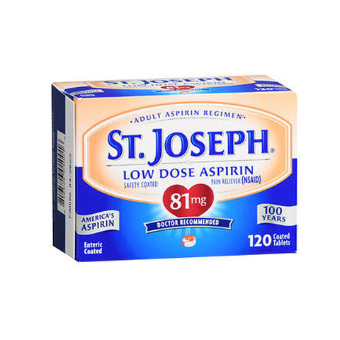 St. Joseph, Low Dose Aspirin Coated Tablets, 81 mg, 120 tabs St. Joseph