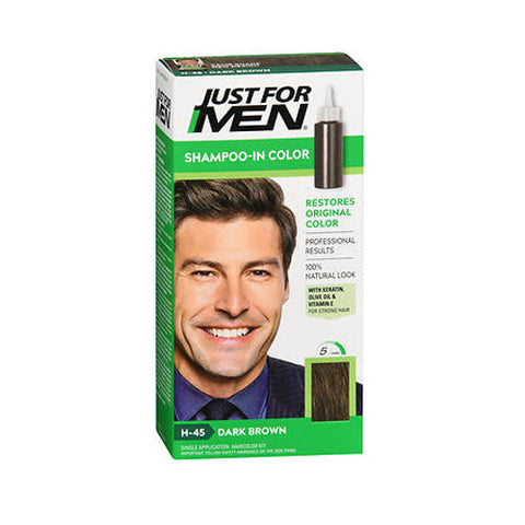 Just For Men, Shampoo In Color H-45 Dark Brown, 1 Count Just For Men