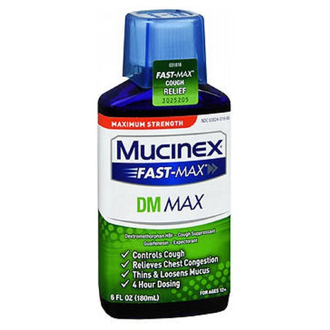 Mucinex, Fast-Max Dm Max Liquid Maximum Strength, 6 Oz Mucinex