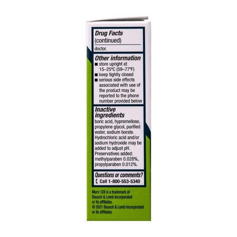 Bausch + Lomb, Muro 128 Sodium Chloride Hypertonicity Ophthalmic Solution 2%, 15 Ml Bausch + Lomb