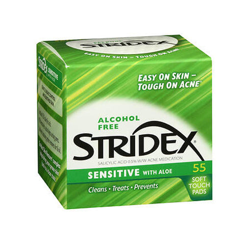 Stri-Dex, Salicylic Acid 0.05% Soft Touch Pads Sensitive With Aloe, 55 Count