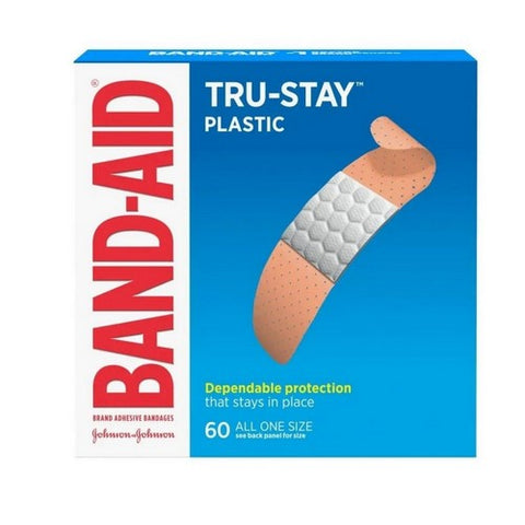 Band-Aid, Tru-Stay Plastic Adhesive Bandages, 60 each Band-Aid