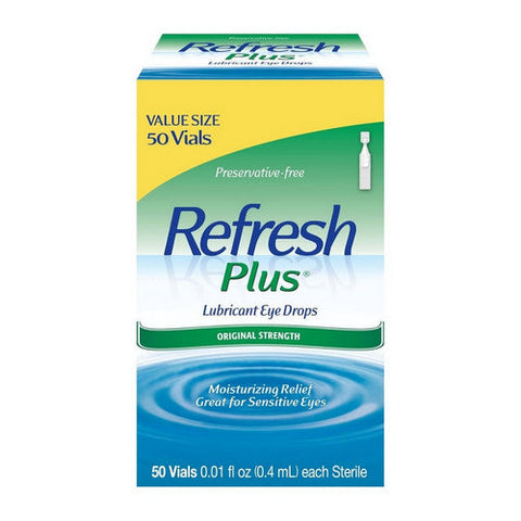 Refresh, Plus Lubricant Eye Drops Single-Use Containers, 50 Count Refresh