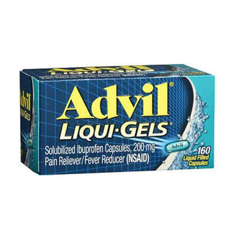 Advil, Solubilized Ibuprofen Pain Reliever Fever Reducer, 200 Mg, 160 Liquid Filled Capsules Advil
